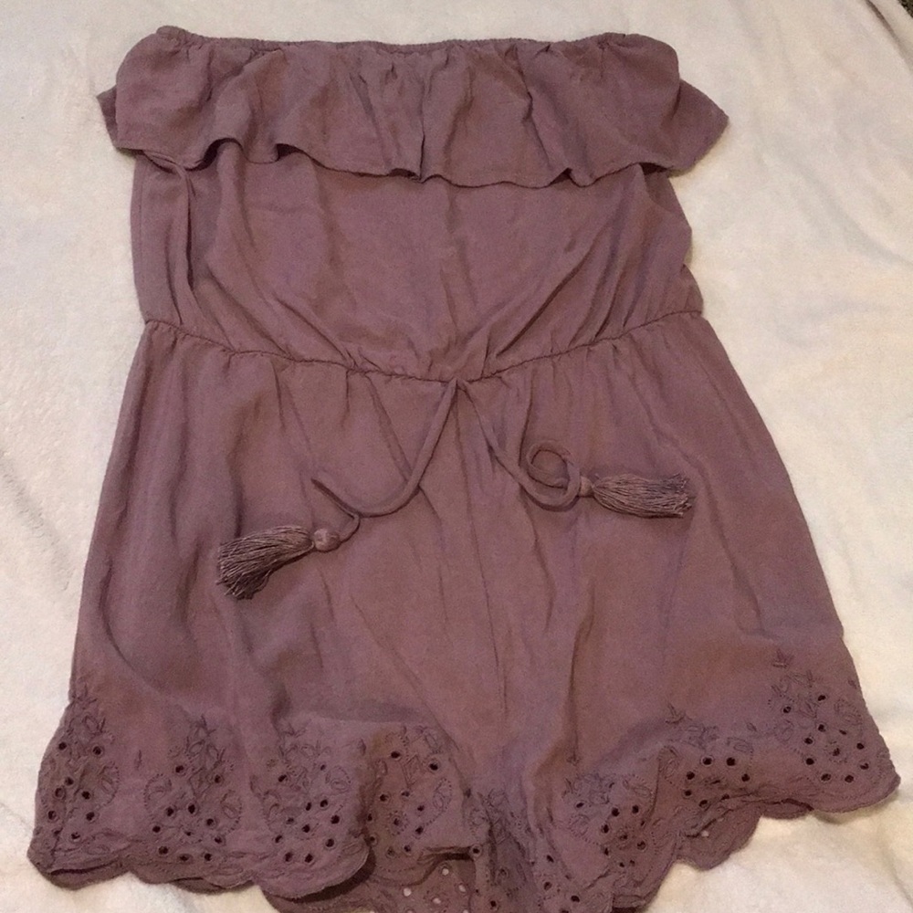Strapless romper